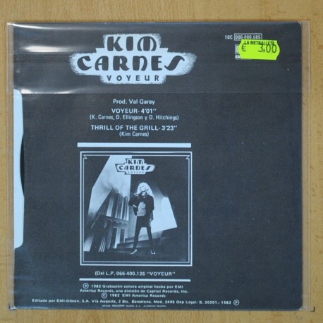 KIM CARNES - VOYEUR - SINGLE