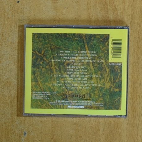 VARIOS - OUT OF AFRICA - CD