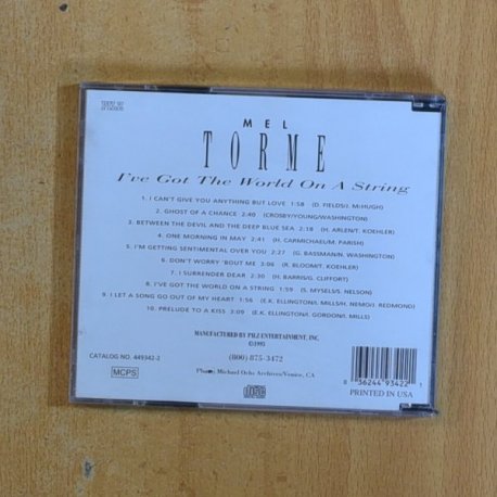 MEL TORME - I VE GOT THE WORLD ON A STRING - CD