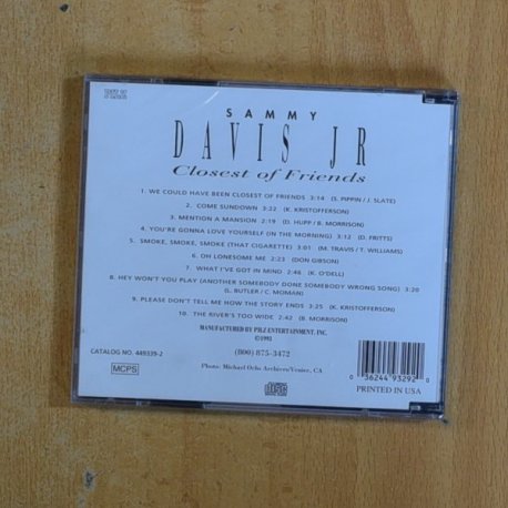 SAMMY DAVIS JR - CLOSEST OF FRIENDS - CD