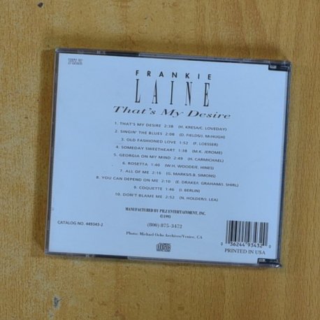 FRANKIE LAINE - THATS MY DESIRE - CD