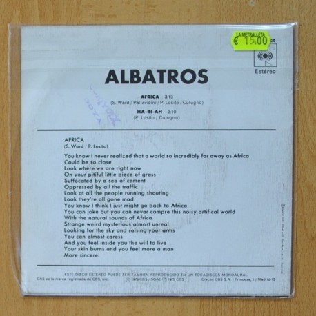 ALBATROS - AFRICA - SINGLE