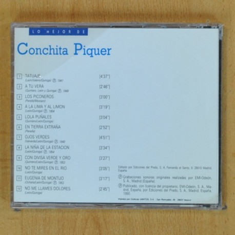CONCHITA PIQUER - LO MEJOR DE CONCHITA PIQUER - CD