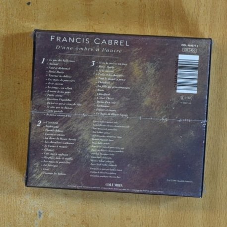 FRANCIS CABREL - D UNE OMBRE A L AUTRE - CASSETTE
