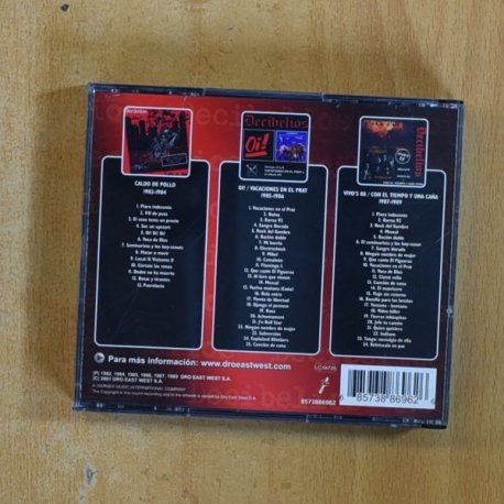 DECIBELIOS - CALDO DE POLLO / VACACIONES EN EL PRAT / VIVOS 88 CON EL TIEMPO Y UNA CAÑA - CD