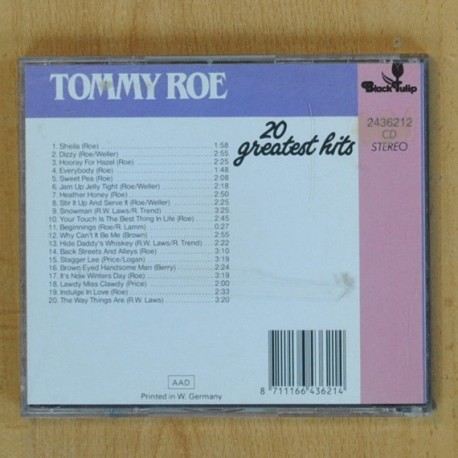 TOMMY ROE - 20 GREATEST HITS - CD
