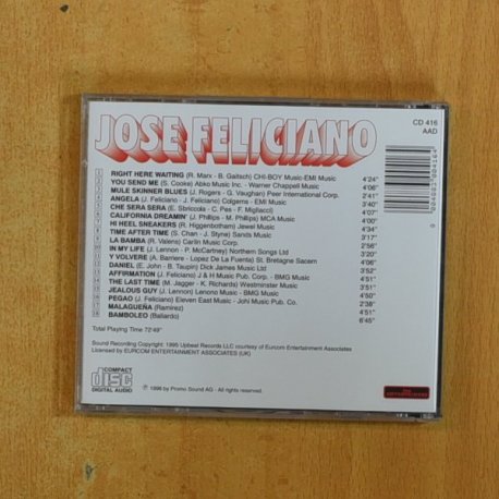 JOSE FELICIANO - JOSE FELICIANO - CD