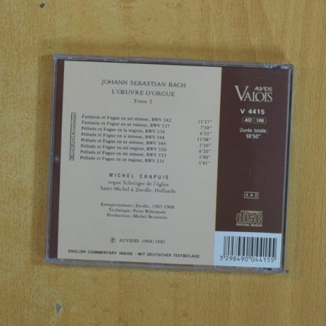 BACH - L OEUVRE D ORGUE - CD