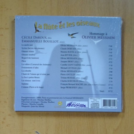 CECILE DAROUX - LA FLUTE ET LES OISEAUX - CD