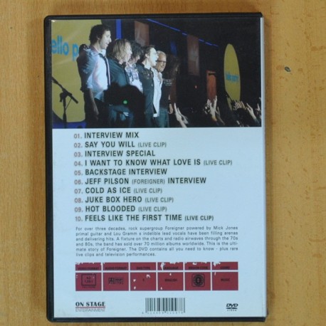 FOREIGNER - THE STORY OF FOREIGNER - DVD