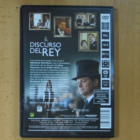EL DISCURSO DEL REY - DVD