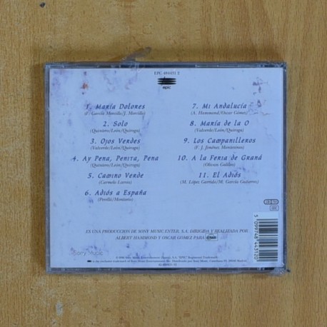 ALBERT HAMMOND - COPLAS AND SONGS - CD