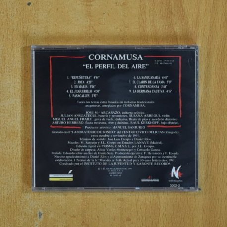 CORNAMUSA - EL PERFIL DEL AIRE - CD