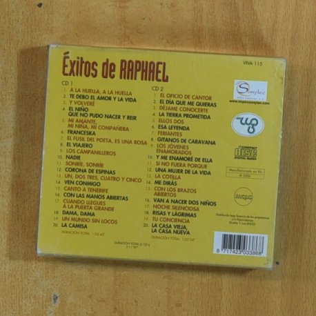 RAPHAEL - EXITOS DE RAPHAEL - CD