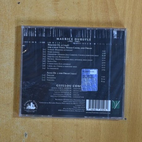 MAURICE DURUFLE - REQUIEM OP 9 - CD