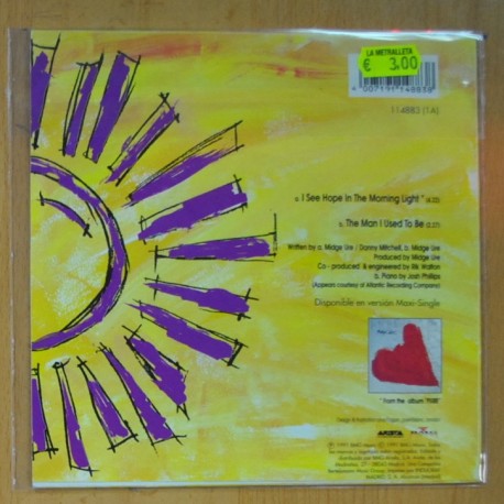 MIDGE URE - I SEE HOPE IN THE MORNING LIGHT / THE MAN I USED TO BE - SINGLE