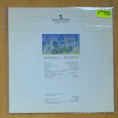 MARSHALL MONROE - IX VILLA DE MADRID - NO TE DETENGAS ( ES TENTACION ) / SOLO TU ( ME HACES SENTIR ) - SINGLE