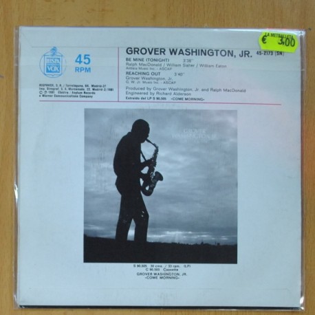 GROVER WASHINGTON, J.R. -BE MINE ( TONIGHT) / REACHING OUT - SINGLE