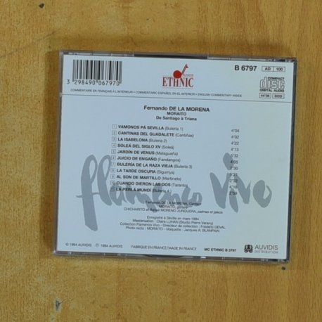 FERNANDO DE LA MORENA MORAITO - DE SANTIAGO A TRIANA - CD