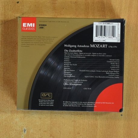 MOZART - DIE AUBERFLOTE - CD