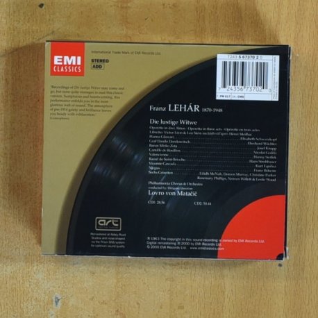 LEHAR - DIE LUSTIGE WITWE - CD
