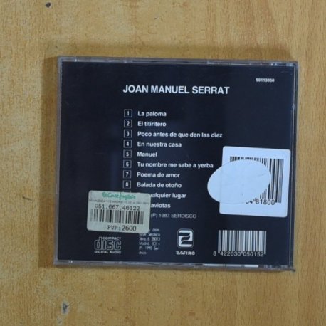 JOAN MANUEL SERRAT - JOAN MANUEL SERRAT - CD