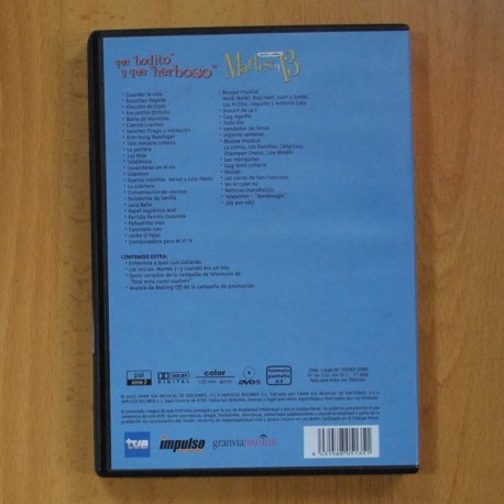 MARTES Y 13 - QUE BODITO Y QUE HERBOSO - DVD