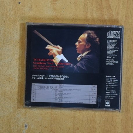 TCHAIKOVSKY - SYMPHONY NO 6 - CD