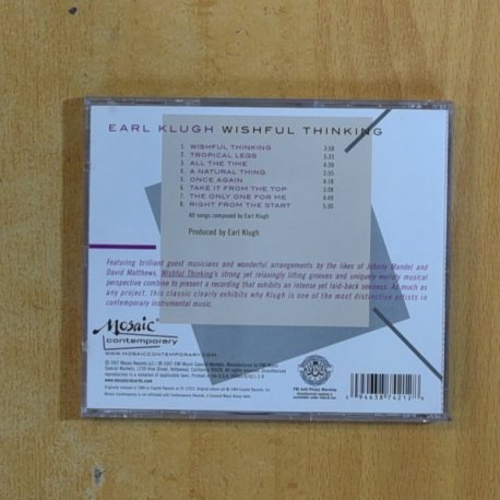 EARL KLUGH - WISHFUL THINKING - CD