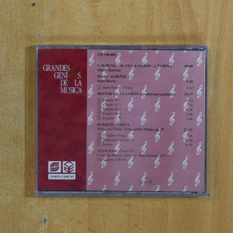 VARIOS - ALBENIZ / VILLA LOBOS / TURINA GRANDES GENIOS DE LA MUSICA - CD