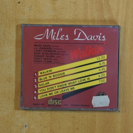 MILES DAVIS - WALKIN - CD