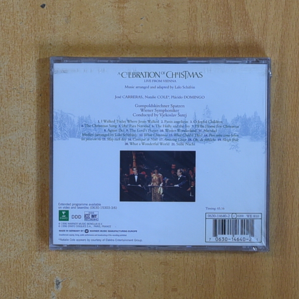 JOSE CARRERAS / NATALIE COLE / PLACIDO DOMINGO - A CELEBRATION OF CHRISTMAS - CD