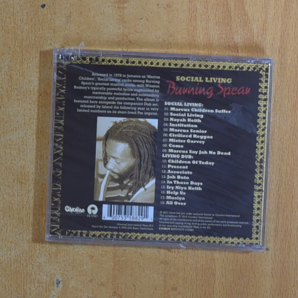 SOCIAL LIVING - BIRNING SPEAR - CD