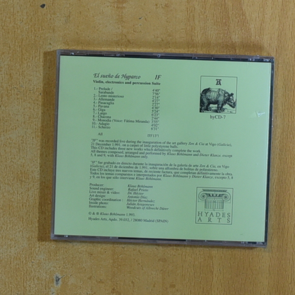 EL SUEï¿½O DE HYPARCO - IF - CD
