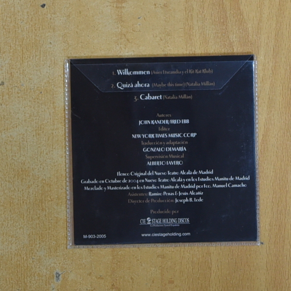 VARIOS - CABARET - CD SINGLE