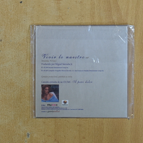 ANGELA CARRASCO - VIVIR LO NUESTRO - CD SINGLE