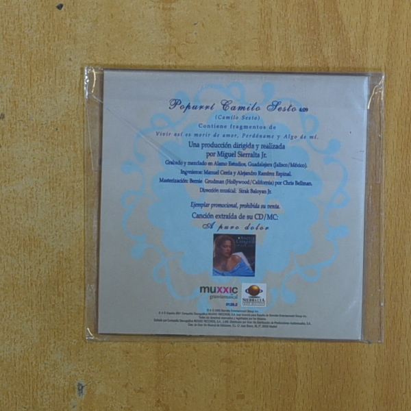 ANGELA CARRASCO - POPURRI CAMILO SESTO - CD SINGLE