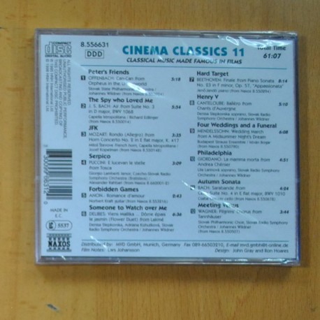 VARIOS - CINEMA CLASSICS 11 - CD