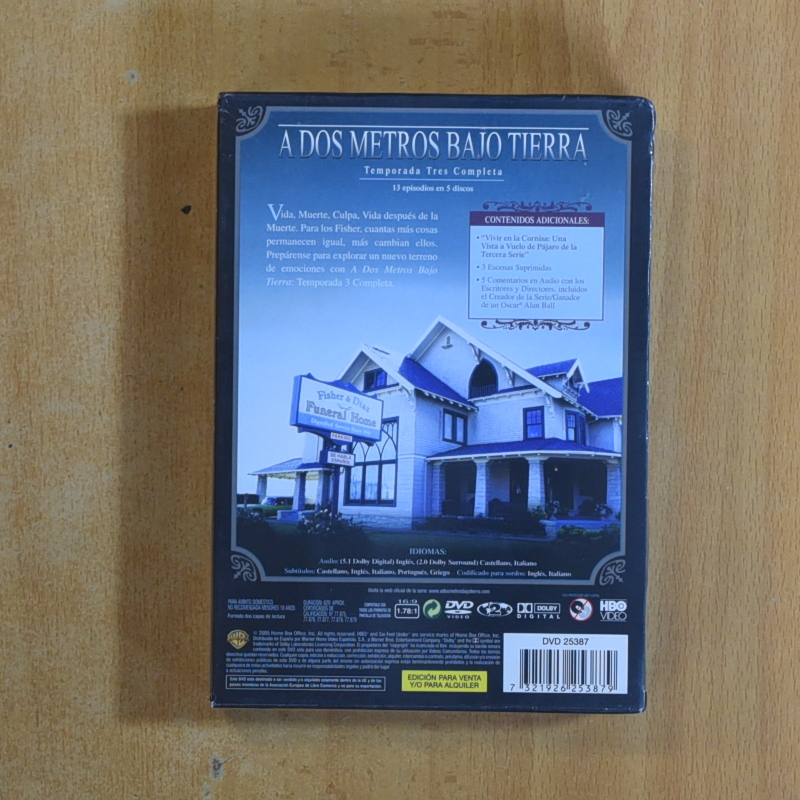 A DOS METROS BAJO TIERRA - TERCERA TEMPORADA - DVD