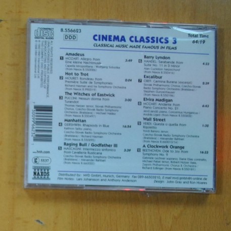 VARIOS - CINEMA CLASSICS 3 - CD