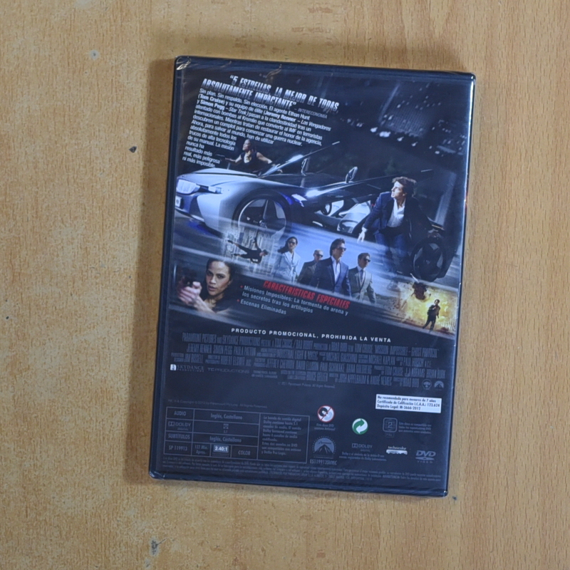 MISION IMPOSIBLE PROTOCOLO FANTASMA - DVD