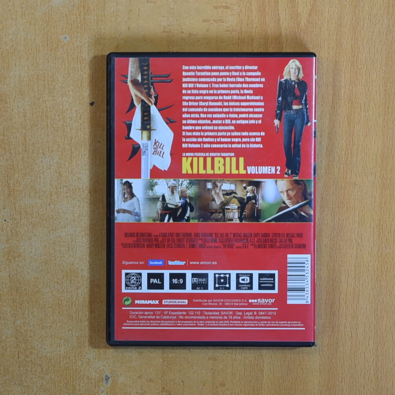 KILL BILL VOLUMEN 2 - DVD
