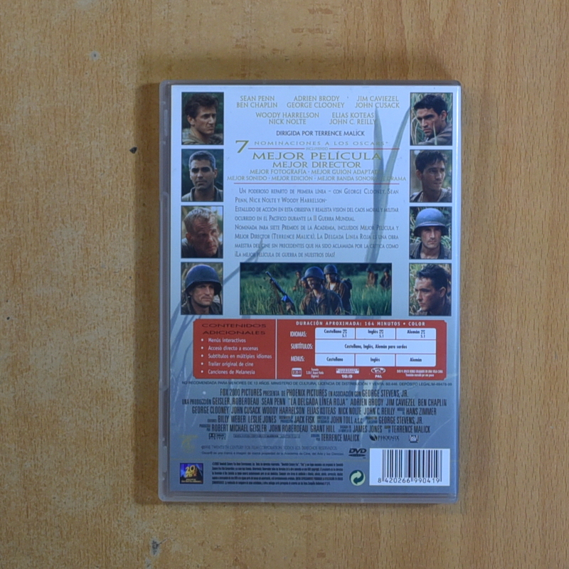 LA DELGADA LINEA ROJA - DVD