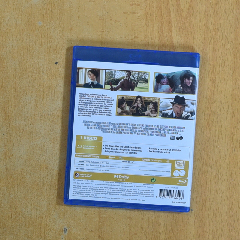 KINGS MAN LA PRIMERA MISION - BLURAY