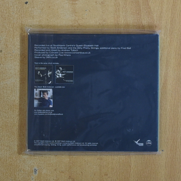 BRETT ANDERSON - LIVE AT QUEEN ELIZABETH HALL - CDR