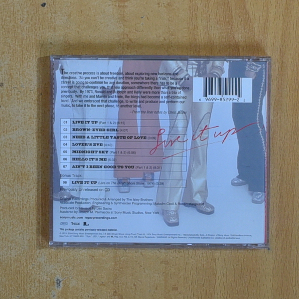 THE ISLEY BROTHERS - LIVE IT UP - CD