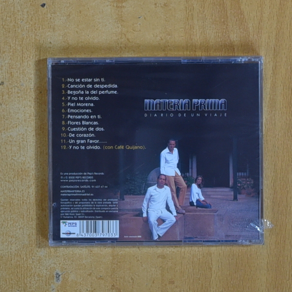 MATERIA PRIMA - DIARIO DE UN VIAJE - CD
