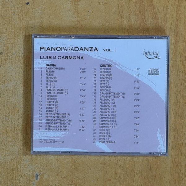LUIS CARMONA - PIANO FOR DANCING VOL 1 - CD