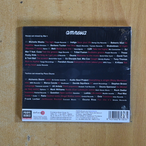 VARIOS - AMNESIA IBIZA - CD