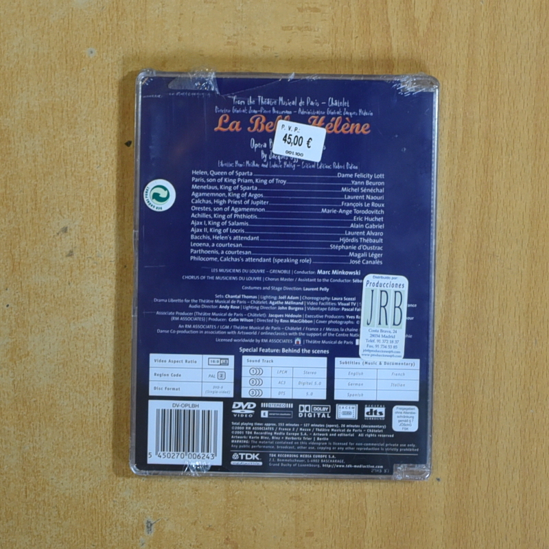 OFFENBACH LA VELLE HELENE - DVD